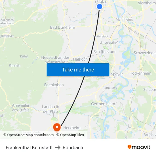 Frankenthal Kernstadt to Rohrbach map