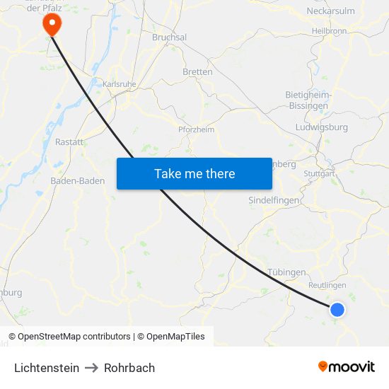 Lichtenstein to Rohrbach map