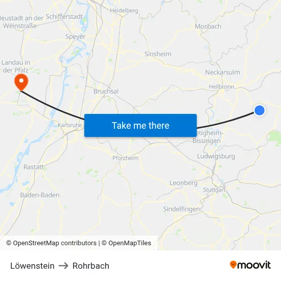 Löwenstein to Rohrbach map