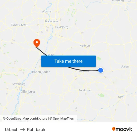 Urbach to Rohrbach map