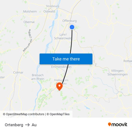 Ortenberg to Au map