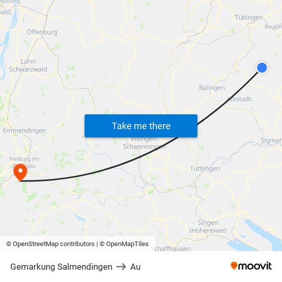 Gemarkung Salmendingen to Au map