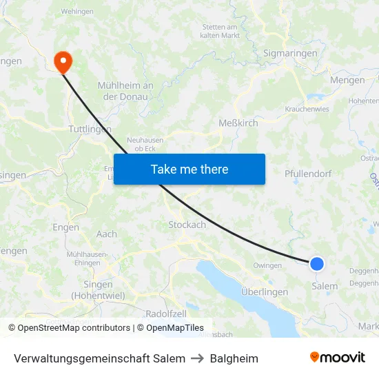 Verwaltungsgemeinschaft Salem to Balgheim map
