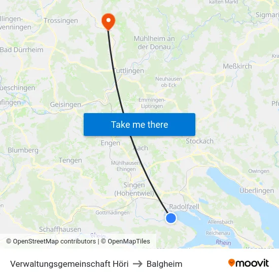 Verwaltungsgemeinschaft Höri to Balgheim map