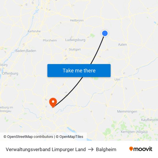 Verwaltungsverband Limpurger Land to Balgheim map