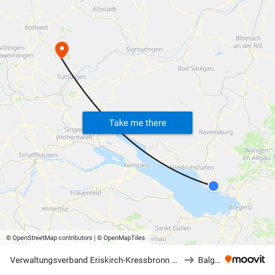 Verwaltungsverband Eriskirch-Kressbronn am Bodensee-Langenargen to Balgheim map