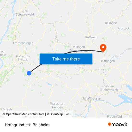 Hofsgrund to Balgheim map