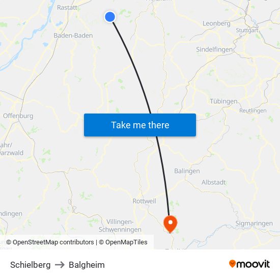 Schielberg to Balgheim map