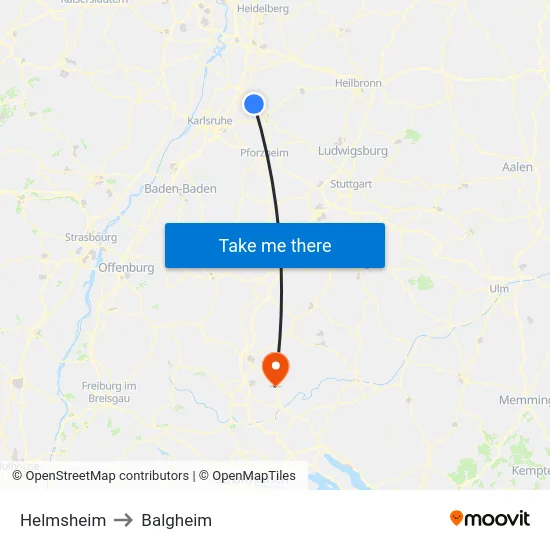 Helmsheim to Balgheim map