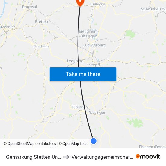 Gemarkung Stetten Unter Holstein to Verwaltungsgemeinschaft Schwaigern map