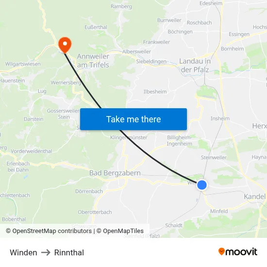 Winden to Rinnthal map