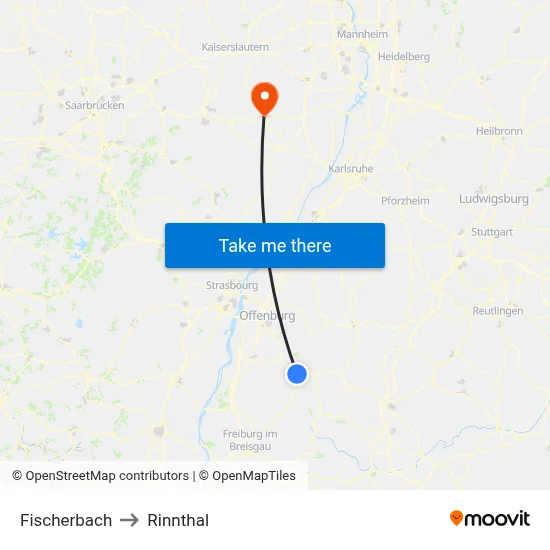 Fischerbach to Rinnthal map
