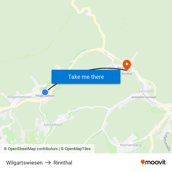 Wilgartswiesen to Rinnthal map