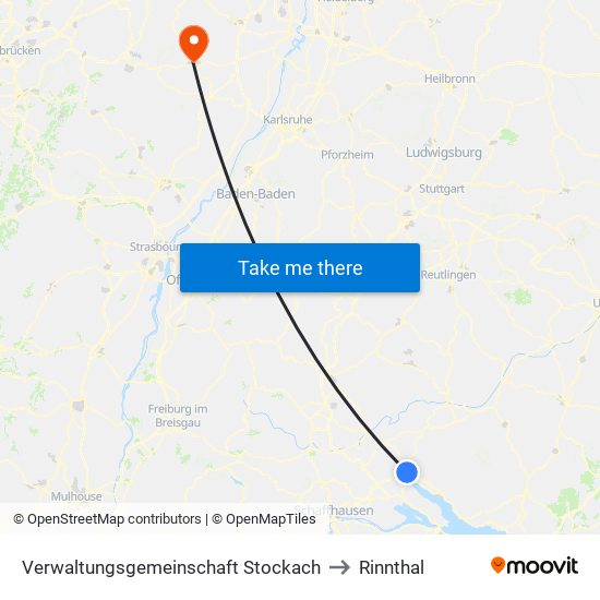 Verwaltungsgemeinschaft Stockach to Rinnthal map