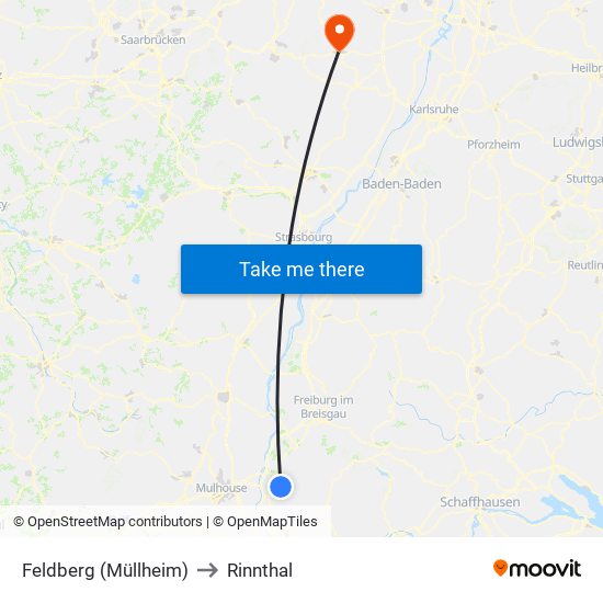 Feldberg (Müllheim) to Rinnthal map
