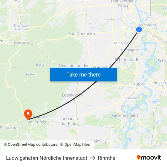 Ludwigshafen-Nördliche Innenstadt to Rinnthal map