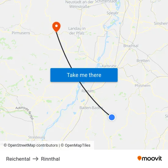 Reichental to Rinnthal map