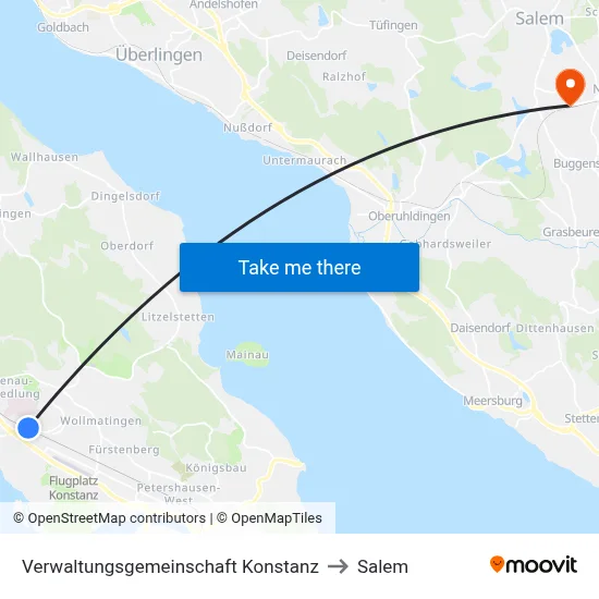 Verwaltungsgemeinschaft Konstanz to Salem map