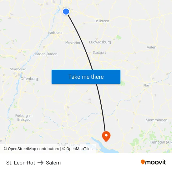 St. Leon-Rot to Salem map