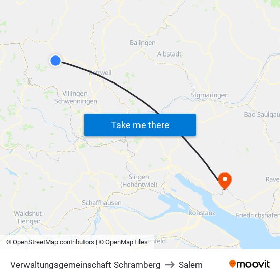 Verwaltungsgemeinschaft Schramberg to Salem map