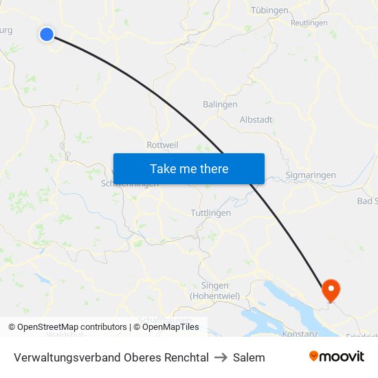 Verwaltungsverband Oberes Renchtal to Salem map