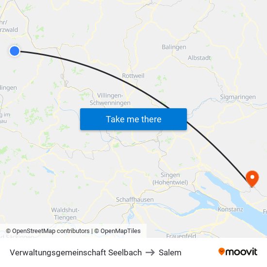 Verwaltungsgemeinschaft Seelbach to Salem map