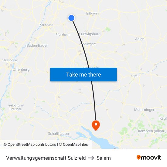 Verwaltungsgemeinschaft Sulzfeld to Salem map