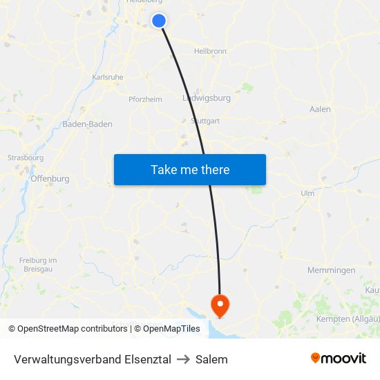 Verwaltungsverband Elsenztal to Salem map