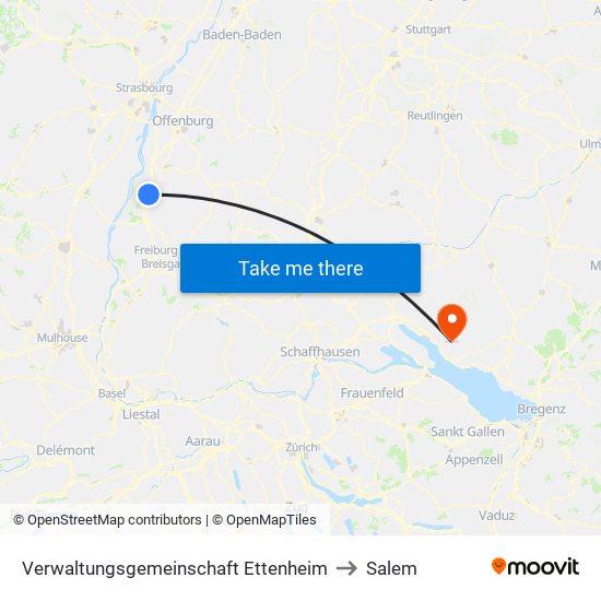 Verwaltungsgemeinschaft Ettenheim to Salem map