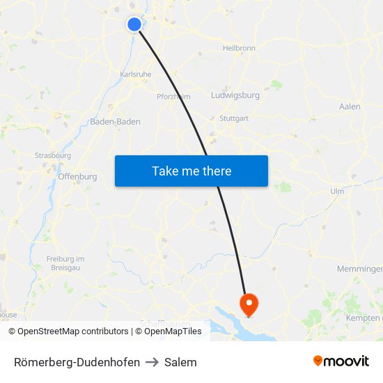 Römerberg-Dudenhofen to Salem map