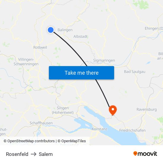 Rosenfeld to Salem map