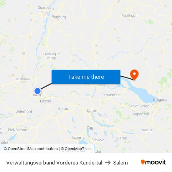 Verwaltungsverband Vorderes Kandertal to Salem map