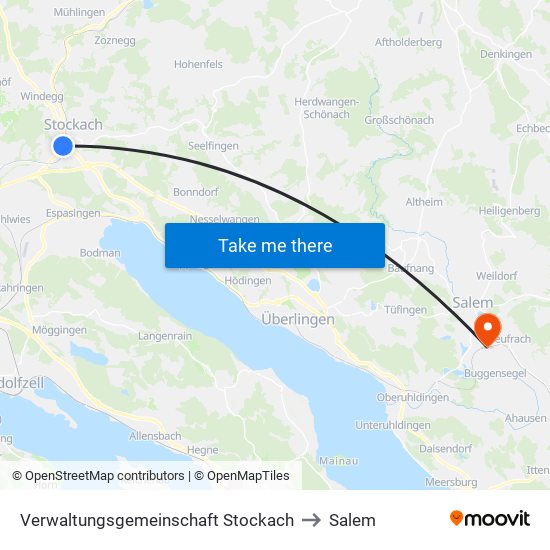 Verwaltungsgemeinschaft Stockach to Salem map