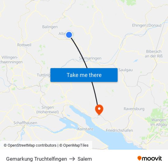 Gemarkung Truchtelfingen to Salem map