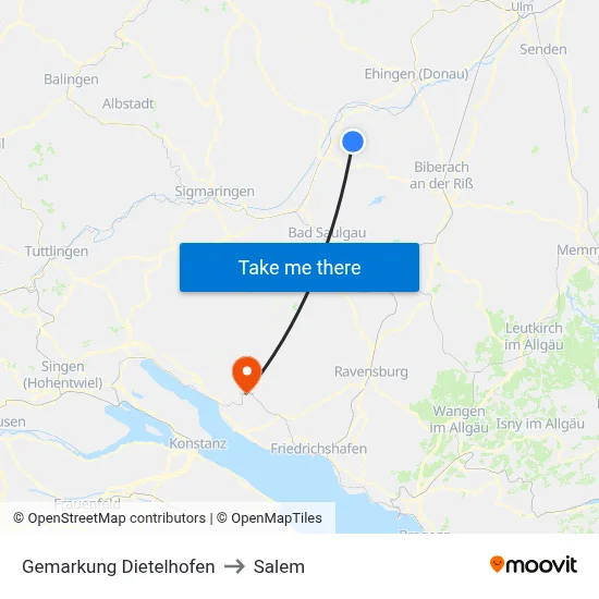 Gemarkung Dietelhofen to Salem map
