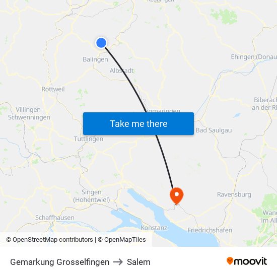 Gemarkung Grosselfingen to Salem map