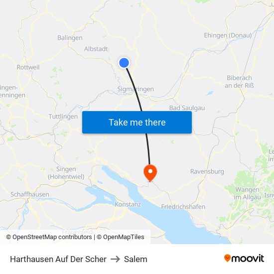 Harthausen Auf Der Scher to Salem map