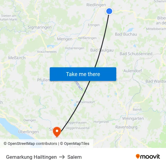 Gemarkung Hailtingen to Salem map