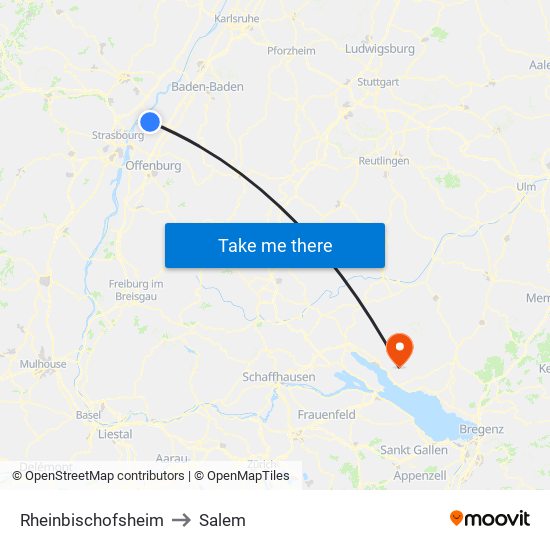 Rheinbischofsheim to Salem map