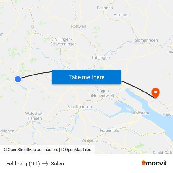 Feldberg (Ort) to Salem map