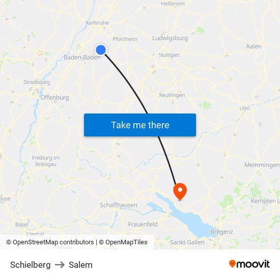 Schielberg to Salem map