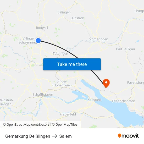 Gemarkung Deißlingen to Salem map