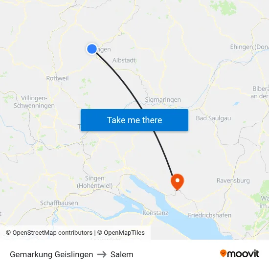 Gemarkung Geislingen to Salem map