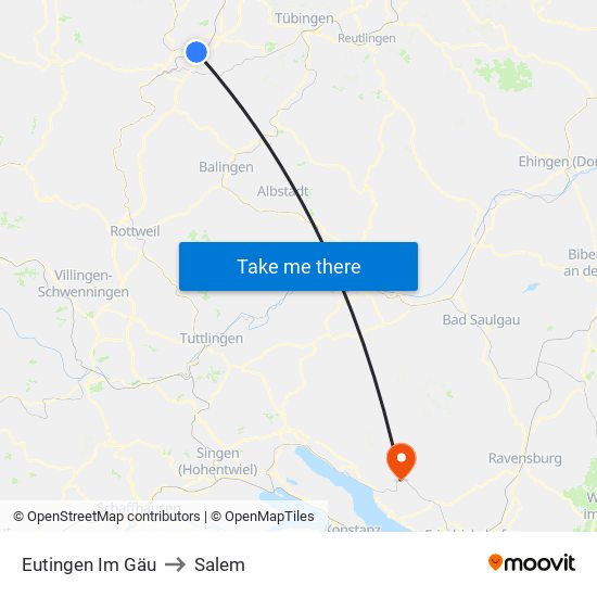 Eutingen Im Gäu to Salem map