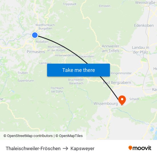 Thaleischweiler-Fröschen to Kapsweyer map