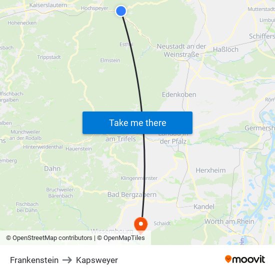 Frankenstein to Kapsweyer map