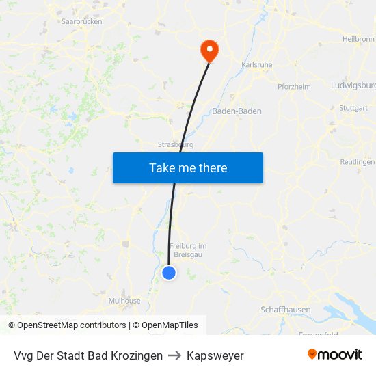 Vvg Der Stadt Bad Krozingen to Kapsweyer map