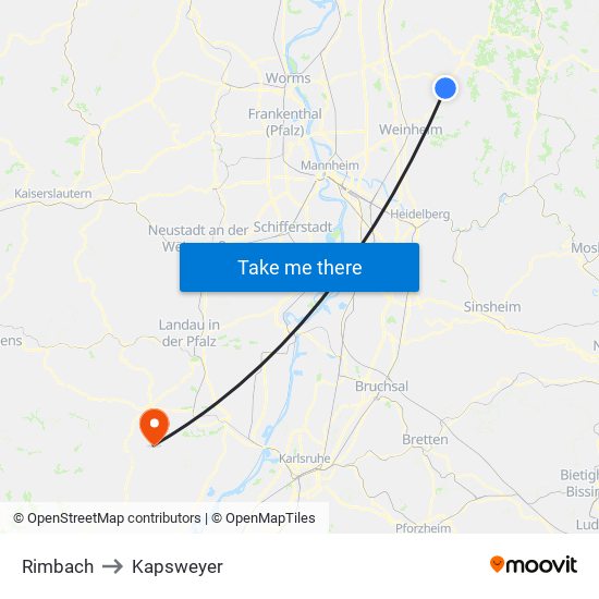Rimbach to Kapsweyer map