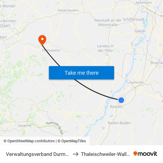 Verwaltungsverband Durmersheim to Thaleischweiler-Wallhalben map