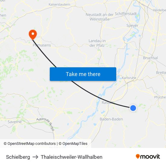 Schielberg to Thaleischweiler-Wallhalben map